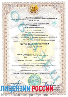 Образец сертификата соответствия Менделеево Сертификат OHSAS 18001